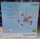 Kichler 9-LIGHT Chrome Novelty Hardwired Glass Globe Led Chandelier Open. Price: $60.00.