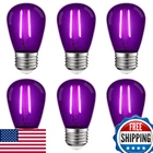 Luxrite S14 Edison Led Purple Bulbs, 0.5W, Outdoor String Lights New. Price: $63.45.