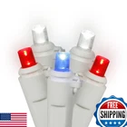 Vickerman 50 Red-white-blue Wide Angle Led Christmas Lights On Wire 25FT New. Price: $50.18.