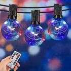 30FT Outdoor String Light With 30PCS Rgb Color Changing Globe Led Bulbs New. Price: $49.99.