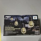 Feit Electric Ft Outdoor Led String Light, Lights, Black (SL48/18-24/FIL) New. Price: $37.00.