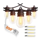 Addlon 200FT(4-PACK*50FT) Led Outdoor String Lights With 64 Edison Vintage Sh... New. Price: $100.29.