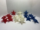VTG-18 Plastic Patriotic Red/white/blue Replacement Stars For String Lights Used. Price: $18.00.