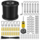 Nereus String Light Hanging Kit With 200 Ft Vinyl Coated 304 Stainless Steel .... Price: $81.88.
