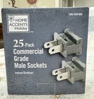 Home Accents Holiday 25 Pack Commercial Grade Male Sockets "christmas Lights" New. Price: $24.99.