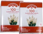 100 Clear Mini Lights - Green Wire Indoor/outdoor (2 Pack) New. Price: $23.99.