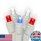 Vickerman 50 Red-white-blue Wide Angle Led Light On Wire, 25' Christmas Si New. Price: $36.87.