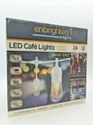 Enbrighten 24 FT.12-BULB Vintage Integrated Led Cafe String Lights White New. Price: $72.99.