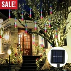 144LED Solar Meteor Shower String Lights Falling Raindrop Tube Lamp Garden Decor New. Price: $17.25.