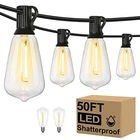 Brightever 50FT Outdoor String Lights Waterproof, 2700K Led Patio Open. Price: $32.63.