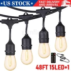 48FT Led Outdoor String Lights Garden Decor W/remote Control Anti-shatter Bulbs New. Price: $21.84.
