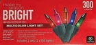 Make The Season Bright 300 Lights Indoor/outdoor Multicolor Light,clear New. Price: $13.50.