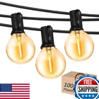 Damaing Outdoor 100FT Globe String Lights 52 Dimmable G40 Shatterproof Led New. Price: $57.58.