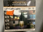 Enbrighten 24 FT.12-BULB Vintage Integrated Led Cafe String Lights Black Open. Price: $49.95.