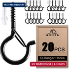 Adiil 20 Pcs Q Hanger Hooks With Safety Buckle, Windproof Screw For Hangin New. Price: $16.23.