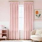Pinch Pleated Baby Pink Velvet Curtains 84 Length 2 Panel Set For Living Ro New. Price: $63.30.