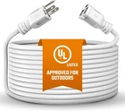 Extension 10 Ft, White, Indoor, Outdoor Power Cord, Heavy New. Price: $14.76.