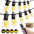 Outdoor Patio String Lights: S14 Shatterproof Bulb Outside Waterproof -... New. Price: $60.04.