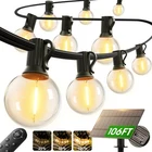 Addlon Solar String Lights Outdoor With Remote, 54 Led 100FT, Black New. Price: $71.99.