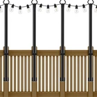 String Poles 4 Pack 5FT Nuerpo Metal Outdoor Lights Post Stand Patio New. Price: $59.99.