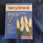 Merry Brite 100 Count Led Green Wire 26.8FT Indoor/outdoor Mini Style Lights New. Price: $18.00.
