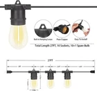 Alitade S14 Led Outdoor String Lights, Shatterproof IP65 27FT (maximum 918FT) New. Price: $24.99.