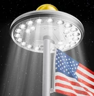 Deneve Deluxe Solar Powered Flag Pole Light 8 Inches 26LED, Silver New. Price: $32.41.