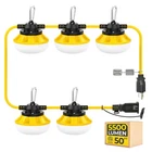 Hyanglux 50FT Led String Lights 3 Prong 50W 5500LM Industrial Outdoor Waterproof New. Price: $86.19.
