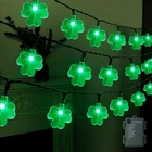 Ljlnion St. Patricks Day String Lights Outdoor, 50 Led 16 Ft Shamrocks Decorativ New. Price: $17.57.