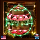 Lamphome 17" Lighted Green Pink Chevron Easter Egg Window Silhouette New. Price: $33.09.