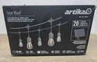 Artika Blaze 20 Led Bulb Solar String Lights 42' Black Cord Weatherproof - New Open. Price: $32.50.