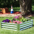 Galvanized Steel Rectangle Raised Garden Bed - Gray 48 In By Sunnydaze New. Price: $68.95.
