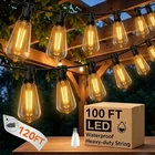 100FT String Lights Outdoor Waterproof 24 Shatterproof ST38 Led Bulbs Us New. Price: $36.99.