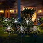Solar Garden Lights 6 Pack 120 Led Waterproof Outdoor White Stake Firework Decor New. Price: $74.99.