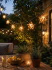 4PK Threshold Outdoor Metal Star String Lights Patio Garden Decor 10 Warm Glow New. Price: $40.00.