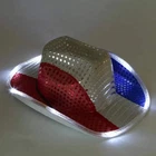 Light Up Usa Country Cowboy Hat (ready To Ship)- Prima Dons And Donnas New. Price: $37.94.