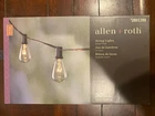 Allen + Roth 33FT Brown Outdoor String Light 30 White Edison Bulbs Plug-in New. Price: $38.00.