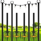 Sinley 4 Pack String Light POLES,10 Ft Metal With Fork Outdoor Stri... New. Price: $79.86.