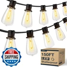 Addlon 150FT Led Outdoor String Lights 48 Shatterproof ST38 Dimmable 2200K New. Price: $156.33.