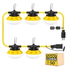 50FT Construction String Lights: 50W 5500LM Etl Certified Bright Industrial O... New. Price: $81.88.