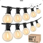 Rtty Outdoor String Lights Globe Led Patio With 200FT, Black Open. Price: $36.29.
