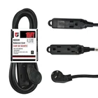 Ep Low Profile 15 Flat Plug Extension Cord - 16 Awg 3 Prong Ft, Black New. Price: $20.41.