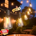 Fooman 50FT Outdoor String Lights Patio Waterproof Edison Bulbs Warm White New. Price: $103.99.