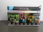 (open Box) Enbrighten 24-BULB 48 Ft. Color Changing Led String Lights- Black. Price: $120.95.