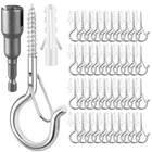 Fsah 96 Pcs Q-hanger Hooks, Screw For Outdoor String Lights, Safety Buc... New. Price: $86.37.