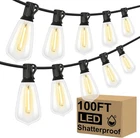 Brightever Led Outdoor String Lights 100FT Patio With 52 Shatterproof ST3 New. Price: $56.25.