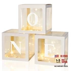 Qeeenar 3 Pcs Balloon Box Decorations First Birthday Warm White New. Price: $32.50.