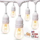 (48FT*2) Outdoor String Lights Commercial Grade Weatherproof Strand, 96FT White New. Price: $104.42.