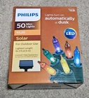 Philips 50CT Smooth Led Solar Mini Holiday String Lights Green Wire Brand New. Price: $19.99.