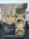 Hampton Bay 10 Ft. Outdoor/indoor Plug-in Round Globe Led Rattan String Light New. Price: $21.74.